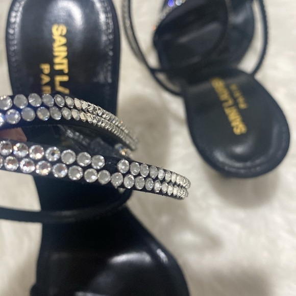 GEORGIA SANDALS IN CREPE SATIN WITH RHINESTONES size 37EU - Picture 12 of 14